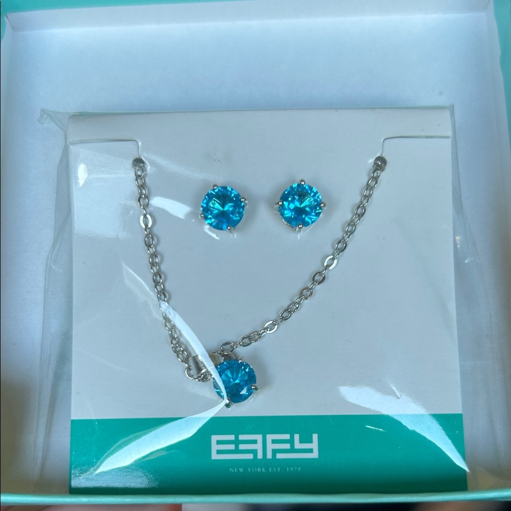 Effy Silver and Blue Earrings